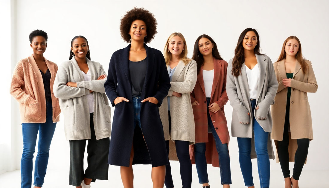 Women's cardigan sweater collection styled across four seasons at LeStyleParfait
