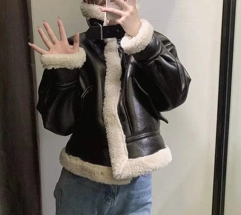 Kids Aviator Bomber Jacket Warm Style