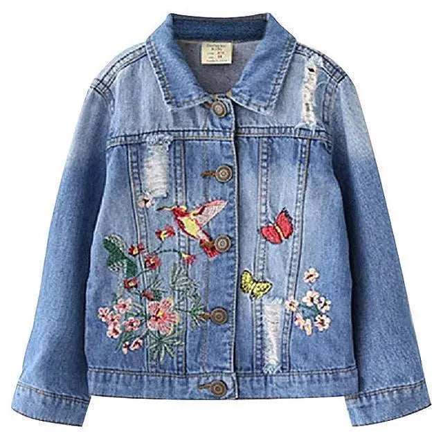 Kids Distressed Denim Jacket Street Style