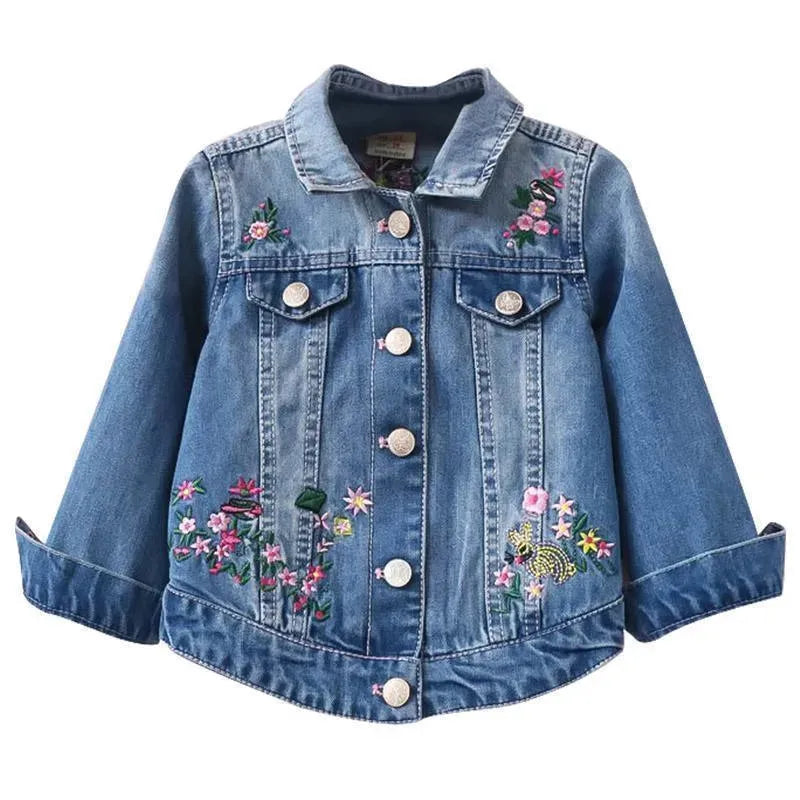 Kids Floral Denim Jacket Spring Style