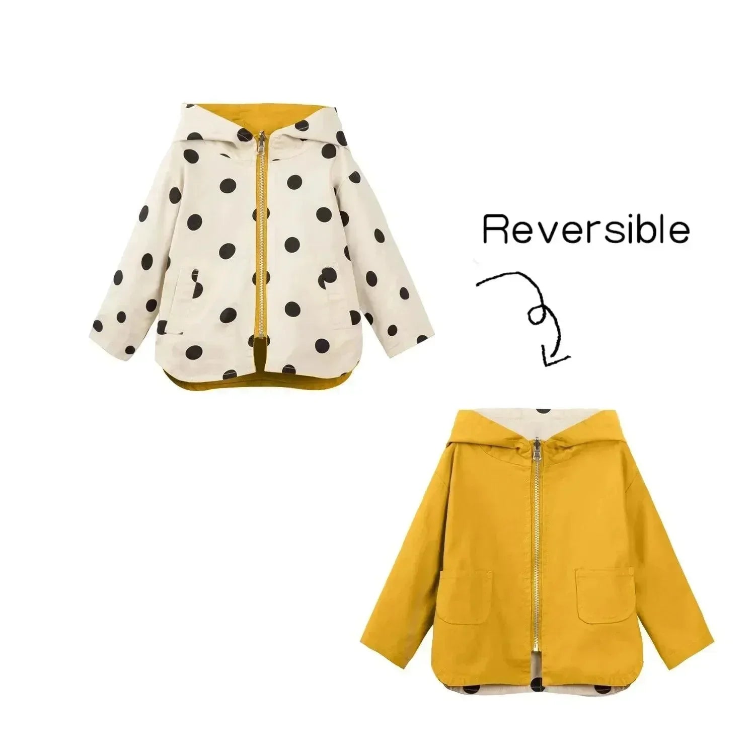 Kids Hooded Windbreaker Jacket Casual Style