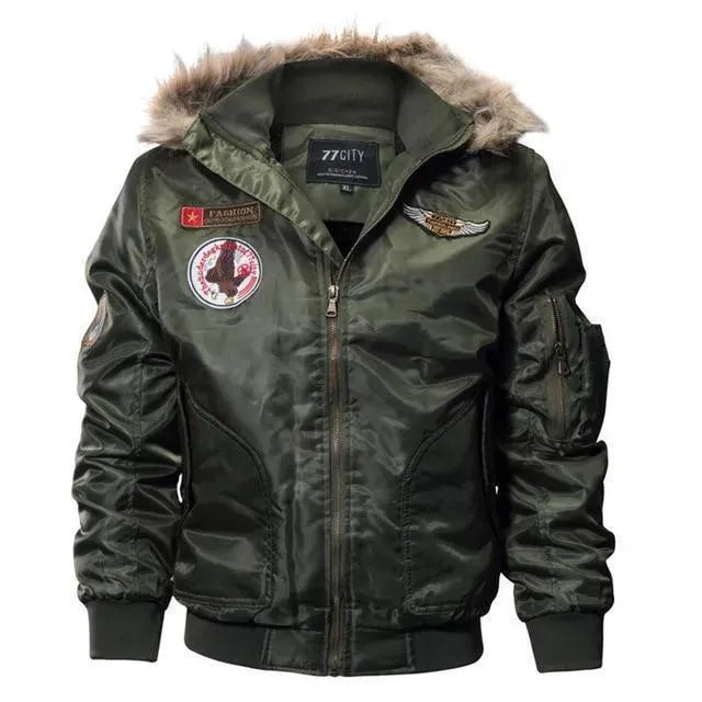 Men’s Aviator Bomber Jacket Winter Style