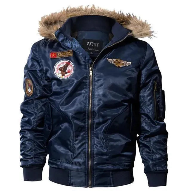 Men’s Aviator Bomber Jacket Winter Style