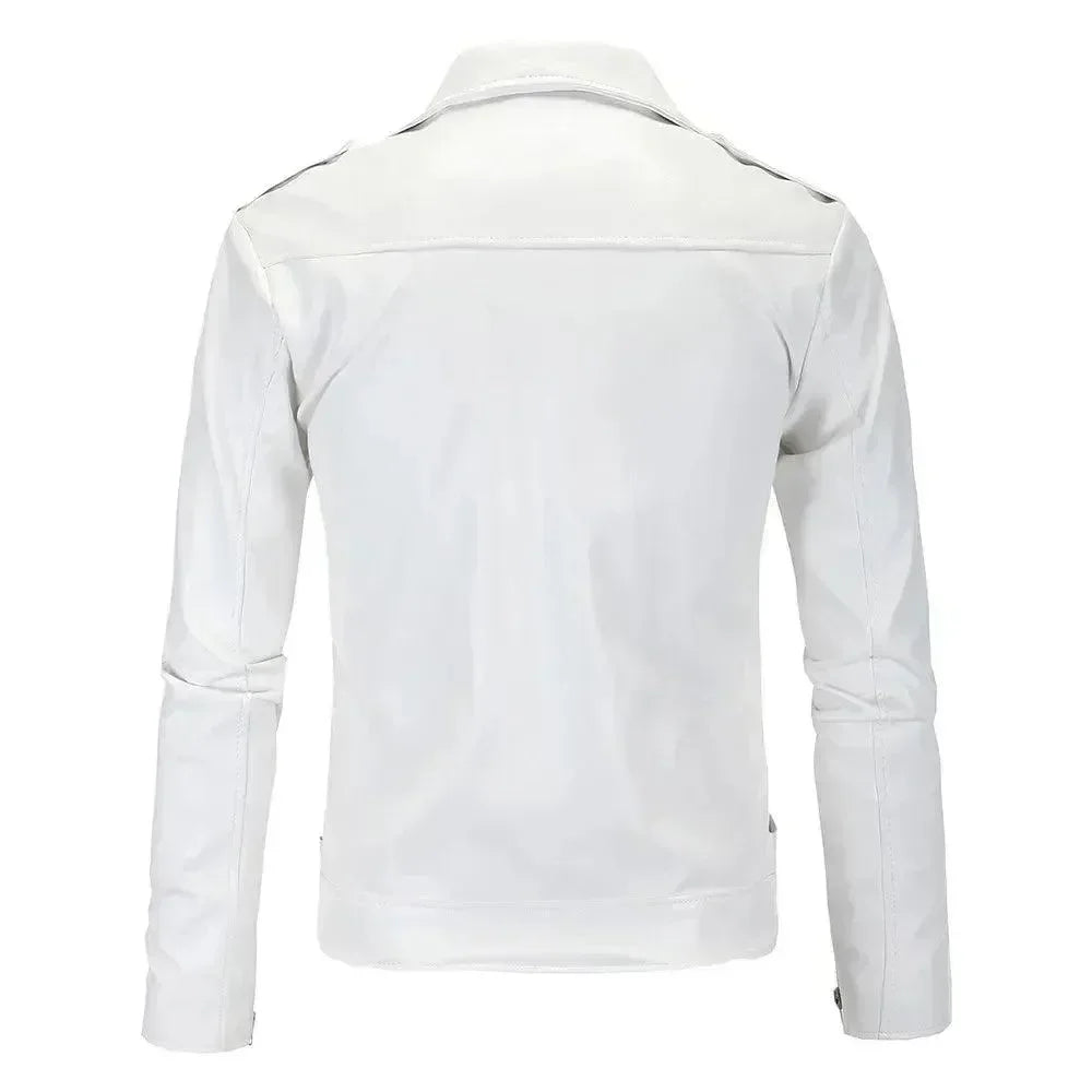Men’s Biker Jacket Belted Hem Style