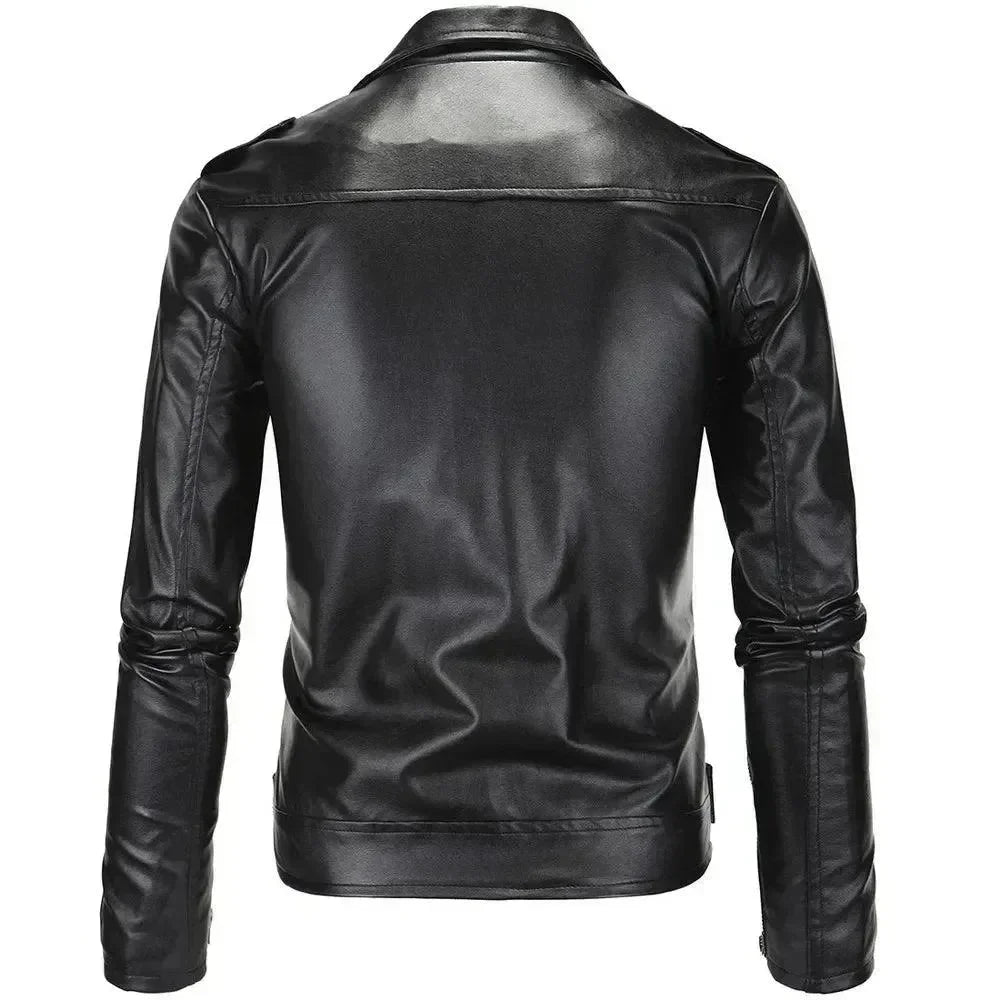 Men’s Biker Jacket Belted Hem Style