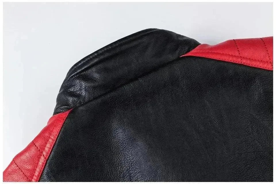 Men’s Biker Moto Jacket Turtleneck Style