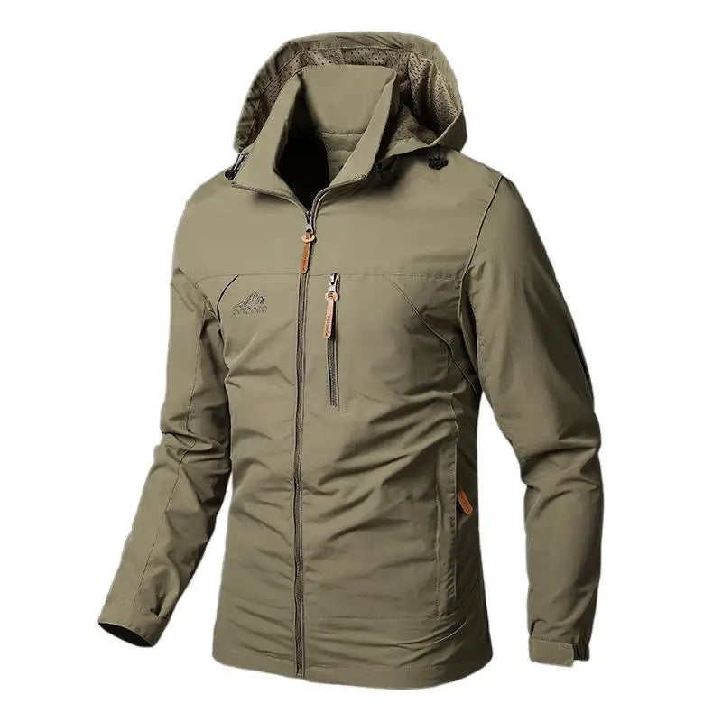 Men's Bomber Windbreaker Jacket Hooded Lightweight Style