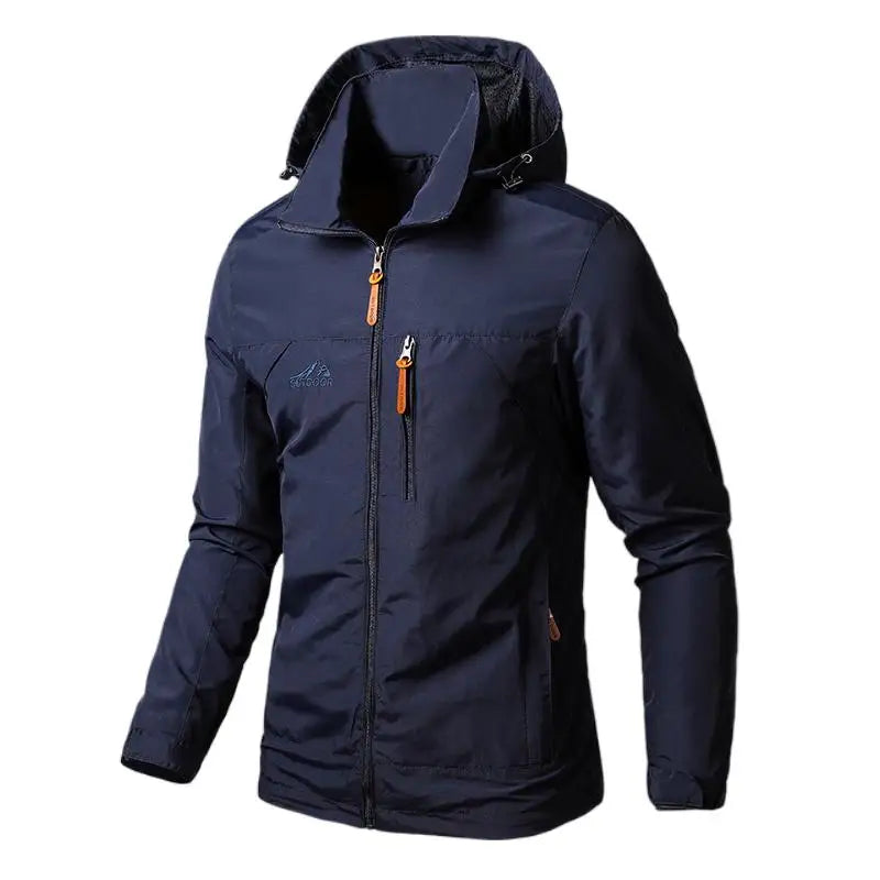 Men's Bomber Windbreaker Jacket Hooded Lightweight Style
