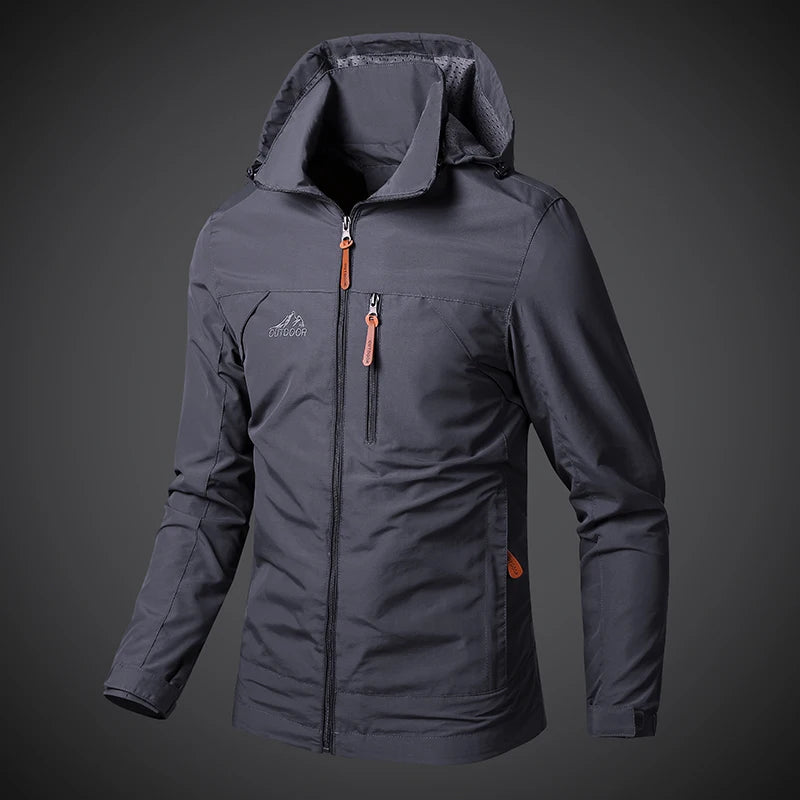 Men's Bomber Windbreaker Jacket Hooded Lightweight Style