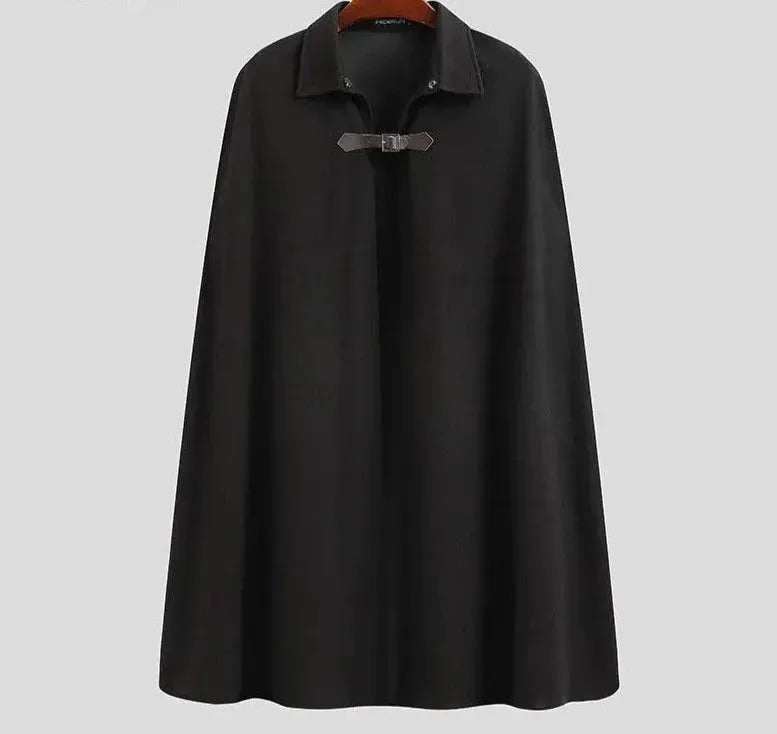Men's Cape Coat Loose Fit Layering Style