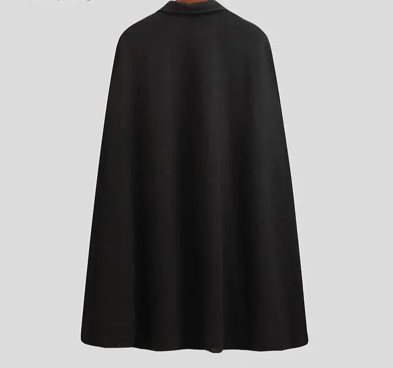 Men's Cape Coat Loose Fit Layering Style