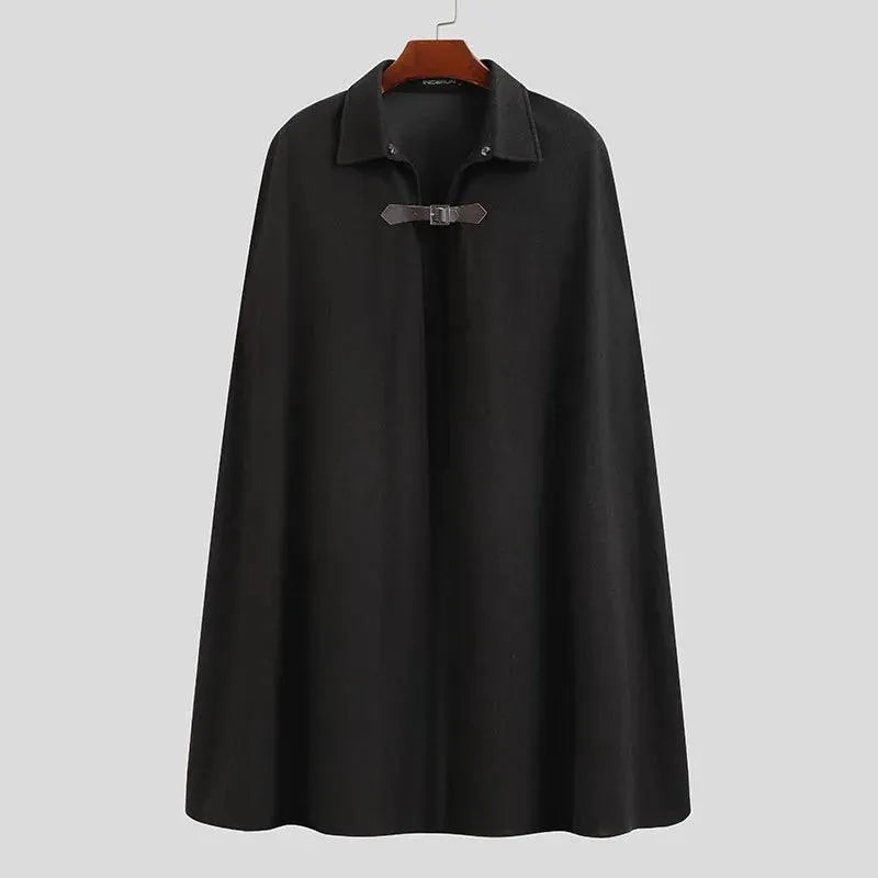 Men's Cape Coat Loose Fit Layering Style