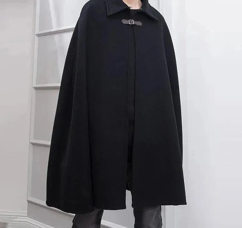 Men's Cape Coat Loose Fit Layering Style
