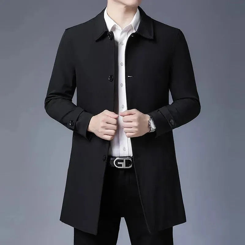Men's Car Coat Single Breasted Classic Fit-men's coat-LeStyleParfait