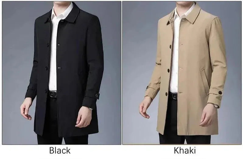 Men's Car Coat Single Breasted Classic Fit-men's coat-LeStyleParfait