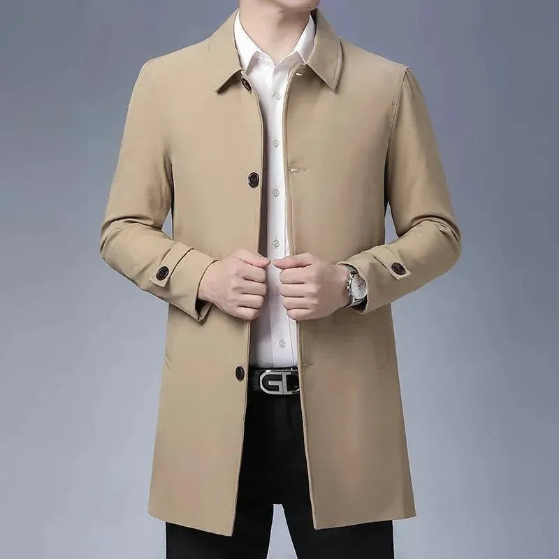 Men's Car Coat Single Breasted Classic Fit-men's coat-LeStyleParfait