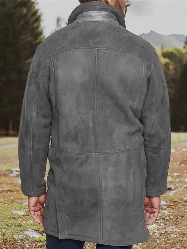 Men's Casual Overcoat Mid Length Zipper Style