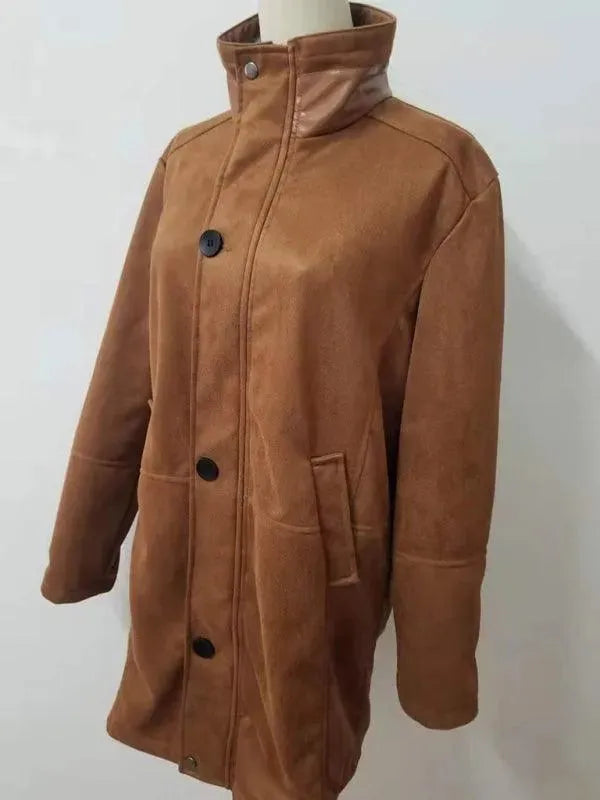 Men's Casual Overcoat Mid Length Zipper Style