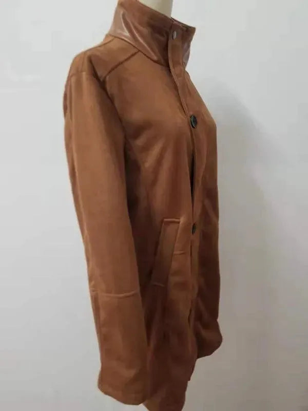 Men's Casual Overcoat Mid Length Zipper Style