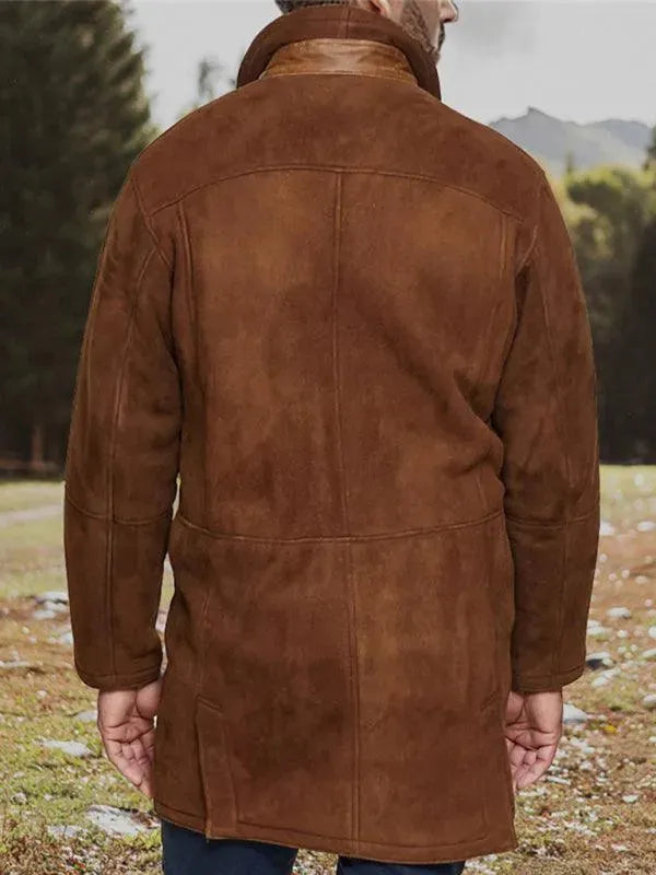 Men's Casual Overcoat Mid Length Zipper Style
