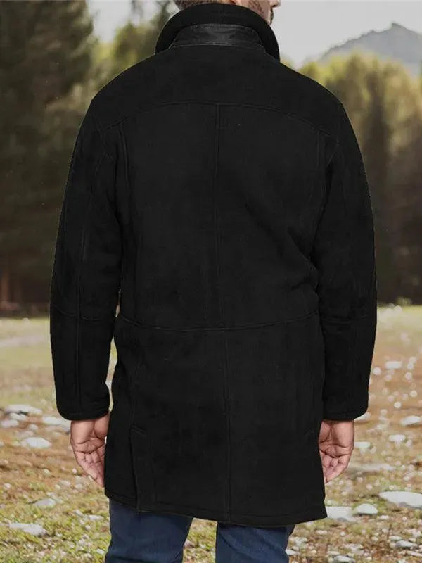 Men's Casual Overcoat Mid Length Zipper Style