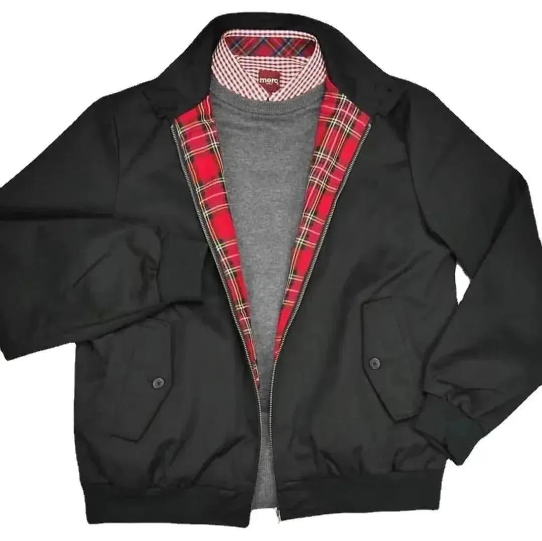 Men’s Checked Bomber Jacket Casual Style