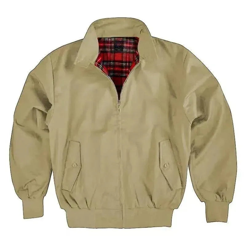 Men’s Checked Bomber Jacket Casual Style