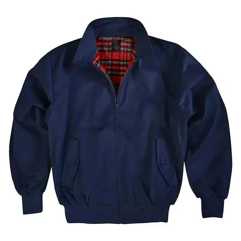 Men’s Checked Bomber Jacket Casual Style