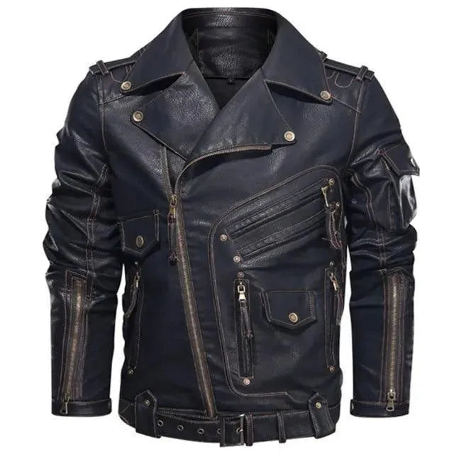 Men’s Classic Biker Jacket Casual Style