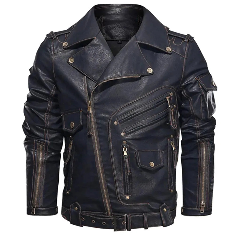 Men’s Classic Biker Jacket Casual Style