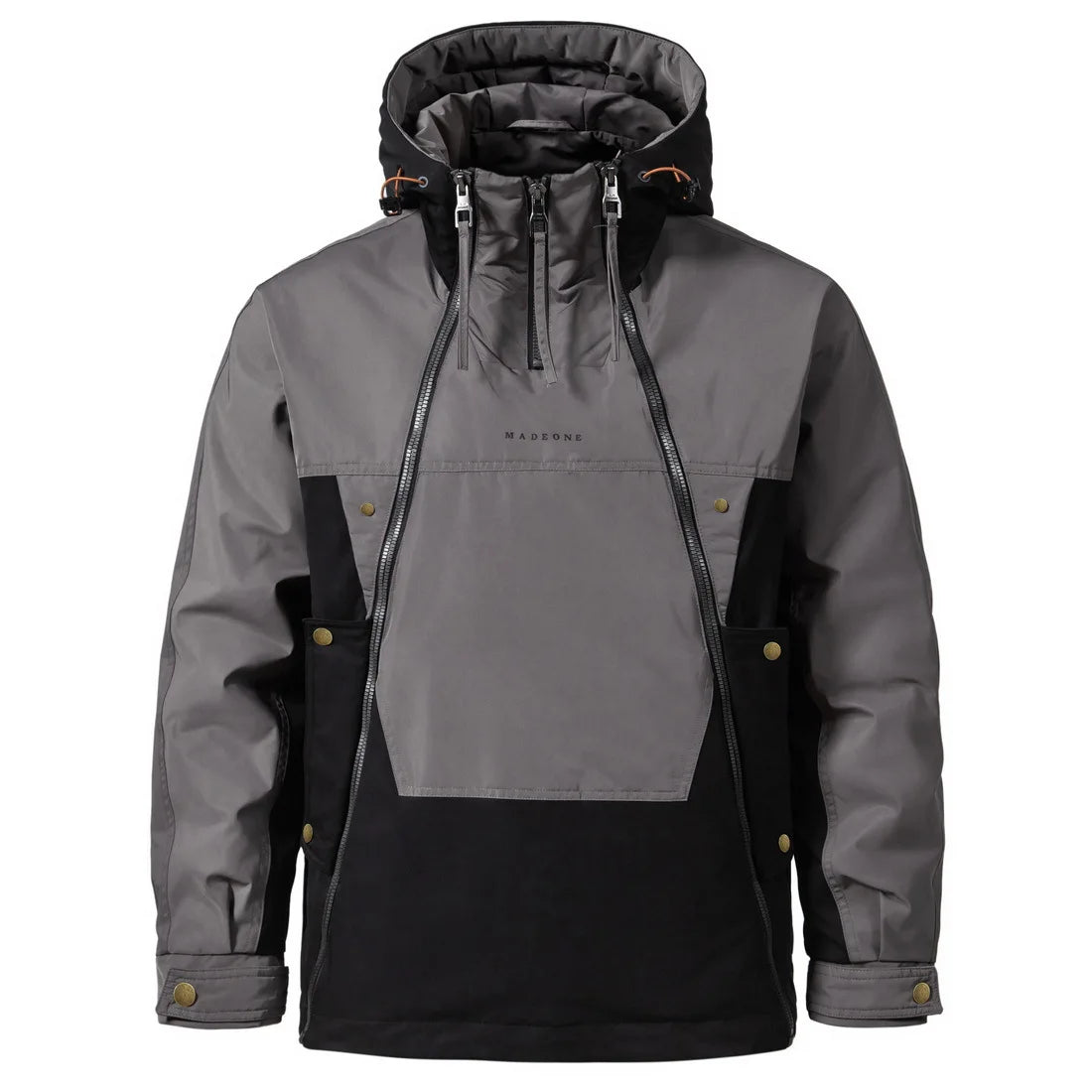 Men's Colorblock Windbreaker Jacket Hooded Casual Style