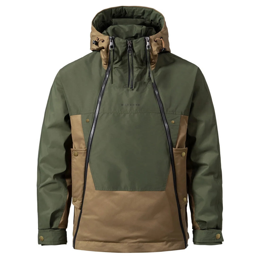 Men's Colorblock Windbreaker Jacket Hooded Casual Style