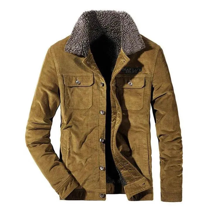 Men’s Corduroy Trucker Jacket Warm Style