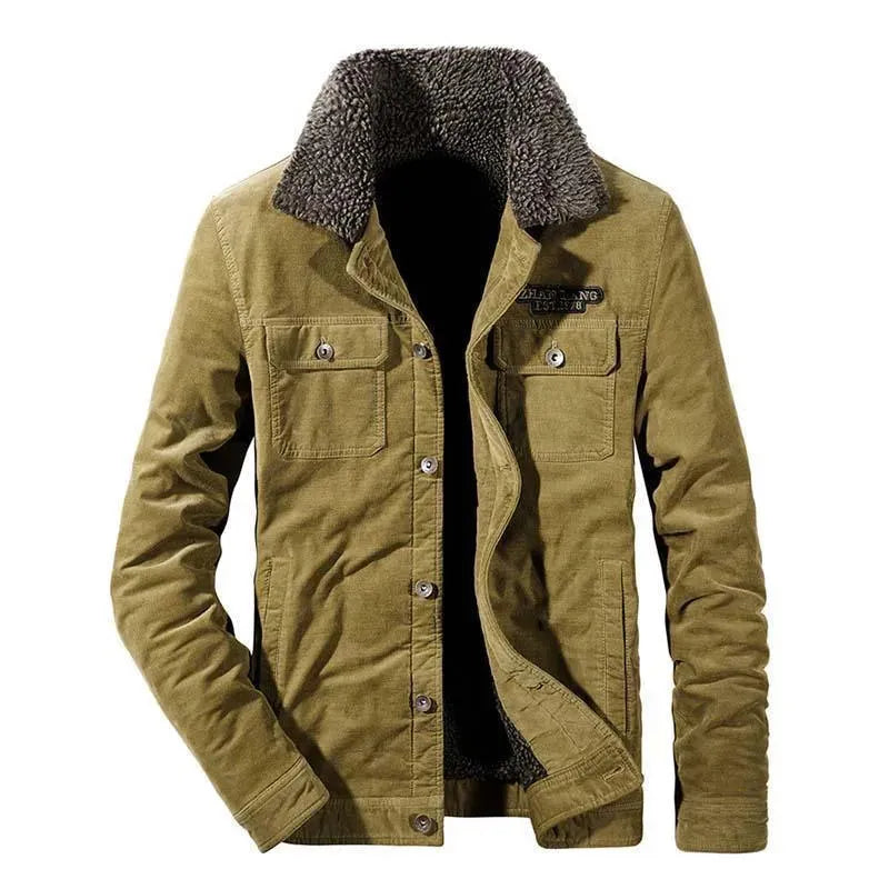 Men’s Corduroy Trucker Jacket Warm Style