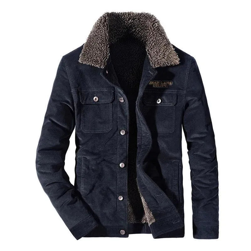 Men’s Corduroy Trucker Jacket Warm Style