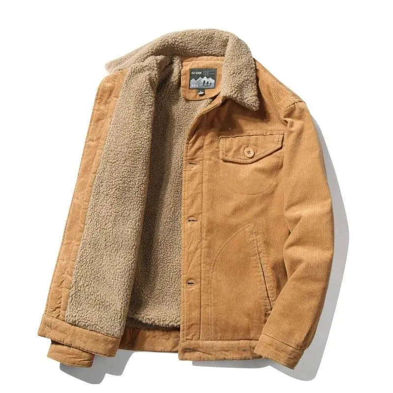 Men’s Corduroy Winter Jacket Warm Style