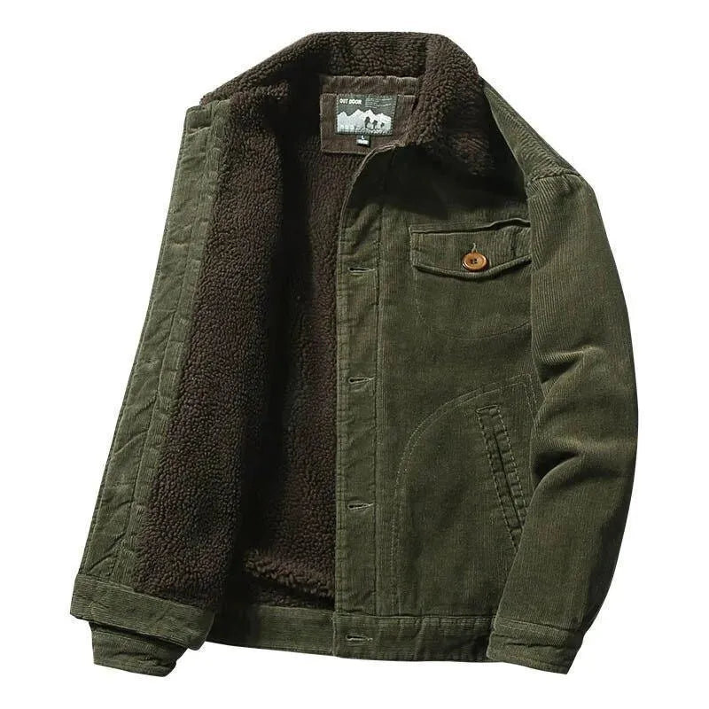 Men’s Corduroy Winter Jacket Warm Style