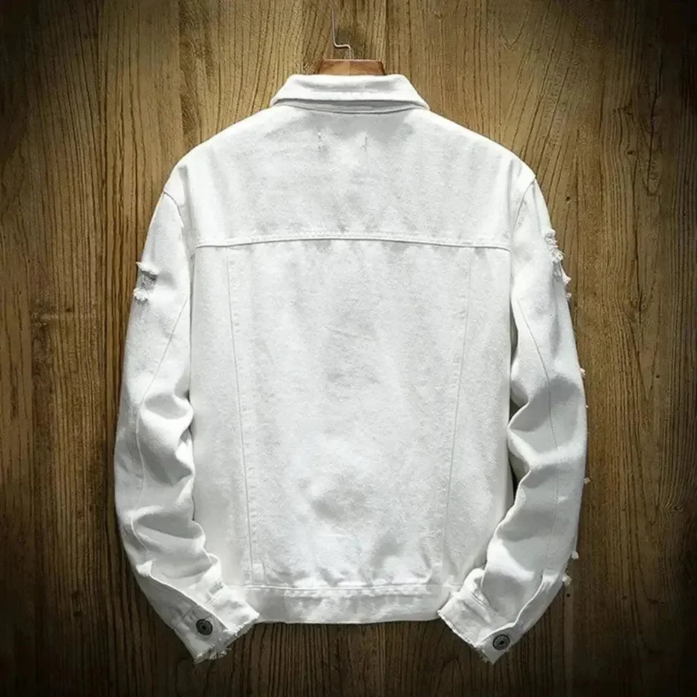 Men’s Denim Trucker Jacket Streetwear Style