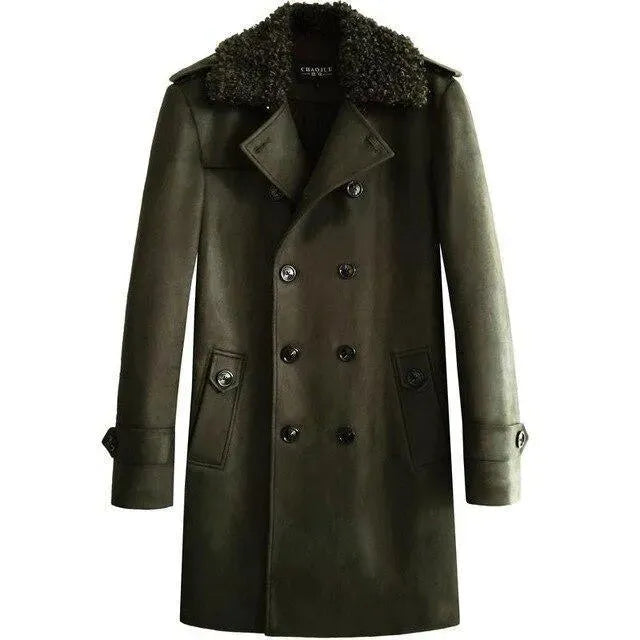 Men's Double Breasted Trench Coat Warm Classic Style