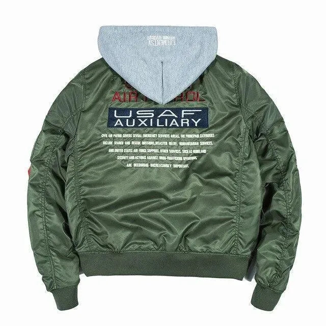 Men’s Embroidered Bomber Jacket Street Style