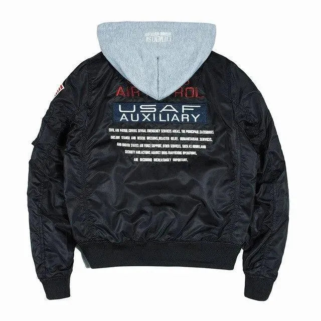 Men’s Embroidered Bomber Jacket Street Style