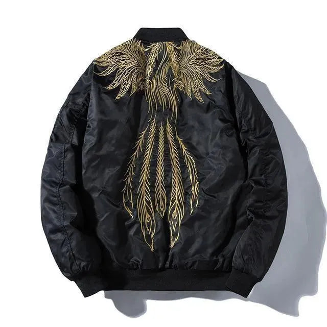 Men’s Embroidered Bomber Jacket Style