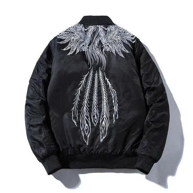 Men’s Embroidered Bomber Jacket Style