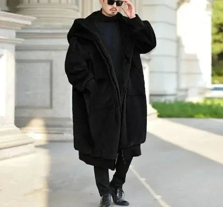 Men's Faux Fur Coat Loose Fit Winter Style