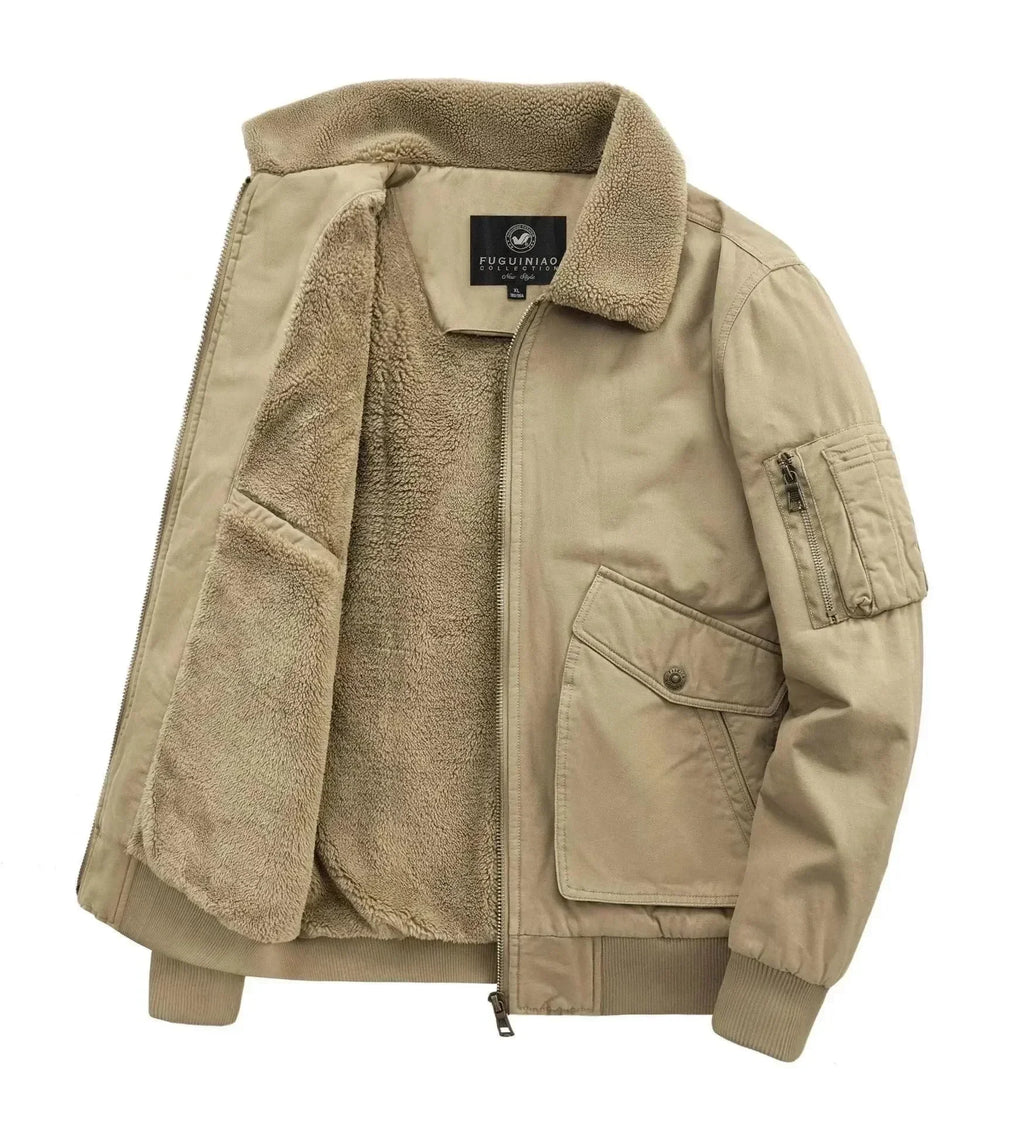 Men’s Fleece Bomber Jacket Warm Style