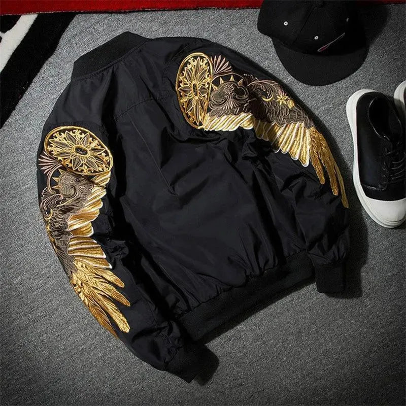 Men’s Graphic Bomber Jacket Street Style