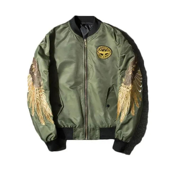 Men’s Graphic Bomber Jacket Street Style