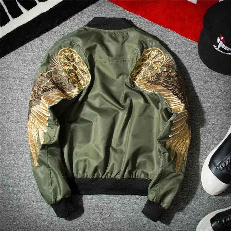 Men’s Graphic Bomber Jacket Street Style