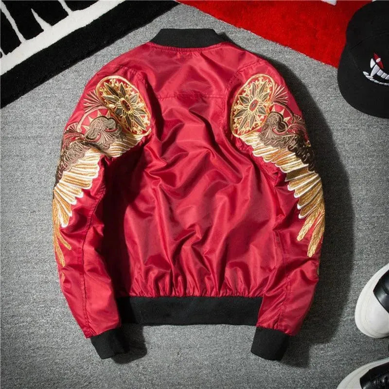 Men’s Graphic Bomber Jacket Street Style