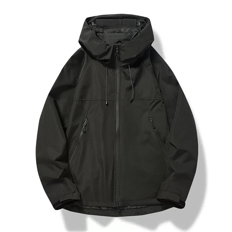 Men's Hooded Waterproof Jacket Lightweight Outdoor Style